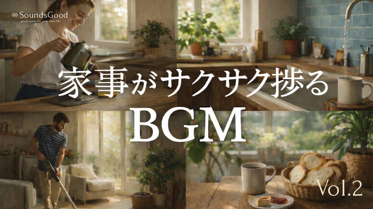 家事がサクサクはかどる洋楽playlist｜vol.2 ｜𝑆𝑜𝑢𝑛𝑑𝑠𝐺𝑜𝑜𝑑. 【家事用𝐁𝐆𝐌】