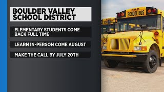 Boulder Valley School District Says Elementary Students Can Be Full Time