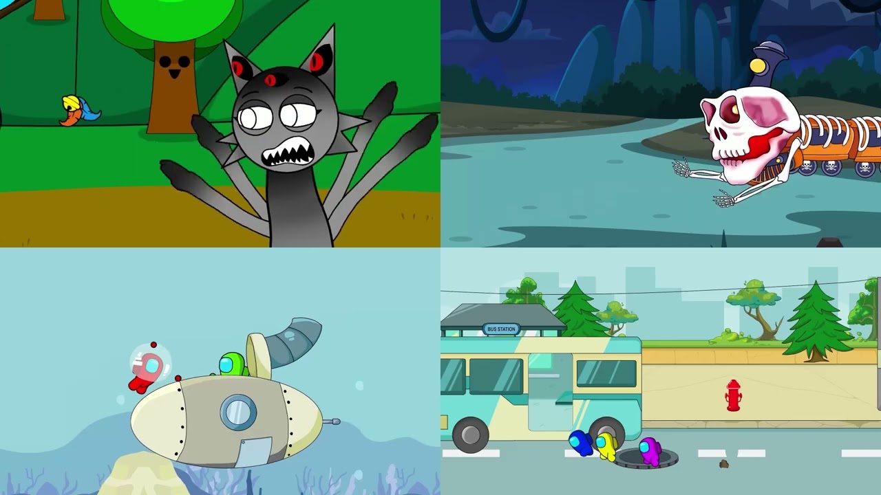 TOP 10 Among Us VS Incredibox Sprunki Retake BONUS | Funny Animation Compilation