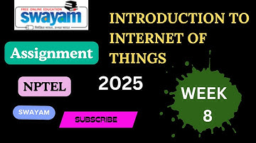 Introduction to Internet of Things Week 8 assignment SWAYAM NPTEL #swayam #nptel #nptelcourse #it