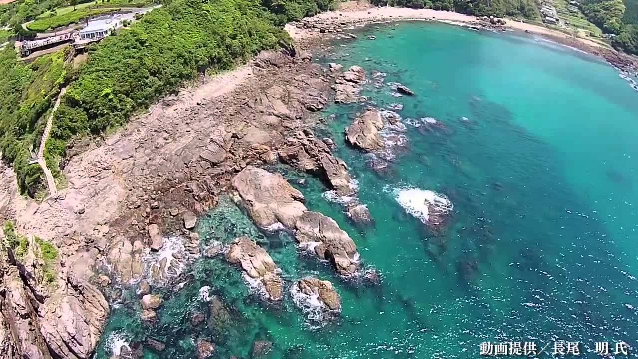 【空撮】絶景！天草市鬼海ヶ浦
