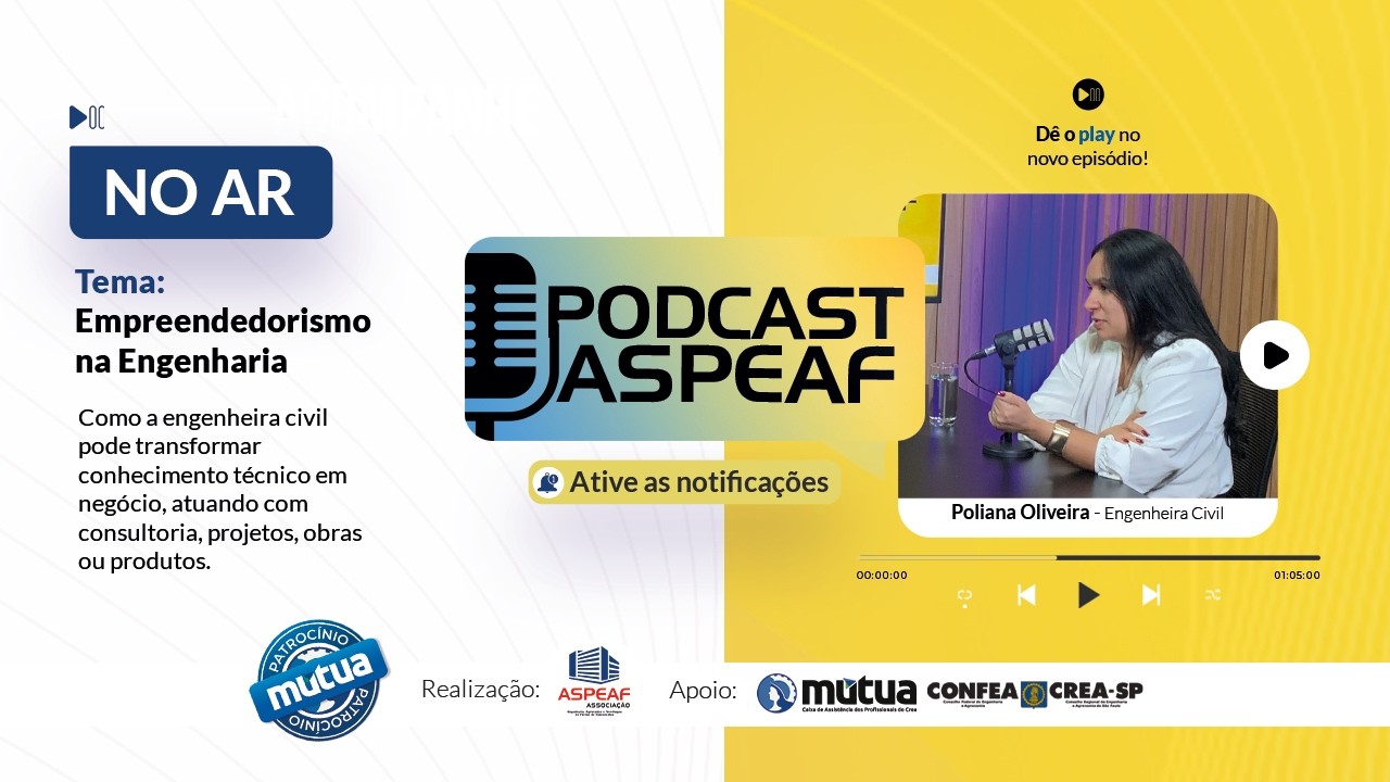 Capa do episódio 02 do Podcast ASPEAF, com Poliana Oliveira