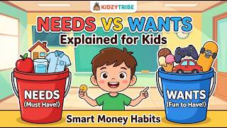 Details Needs vs Wants Explained for Kids | Smart Money Habits 💰| Kidzytribe Guide