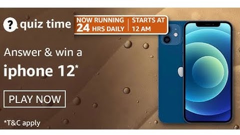 Amazon Quiz Answers Today | Win Apple iPhone 12 (128 GB) Blue | 2 May 2021 | FunZone Daily QuizTime