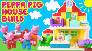 PEPPA Pig Tales Toys! DIY Family House Playset Build with Peppa, George, Baby Evie
