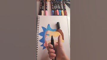 drawing Rick and morty mix #poscaking #art #poscamarkers #drawing