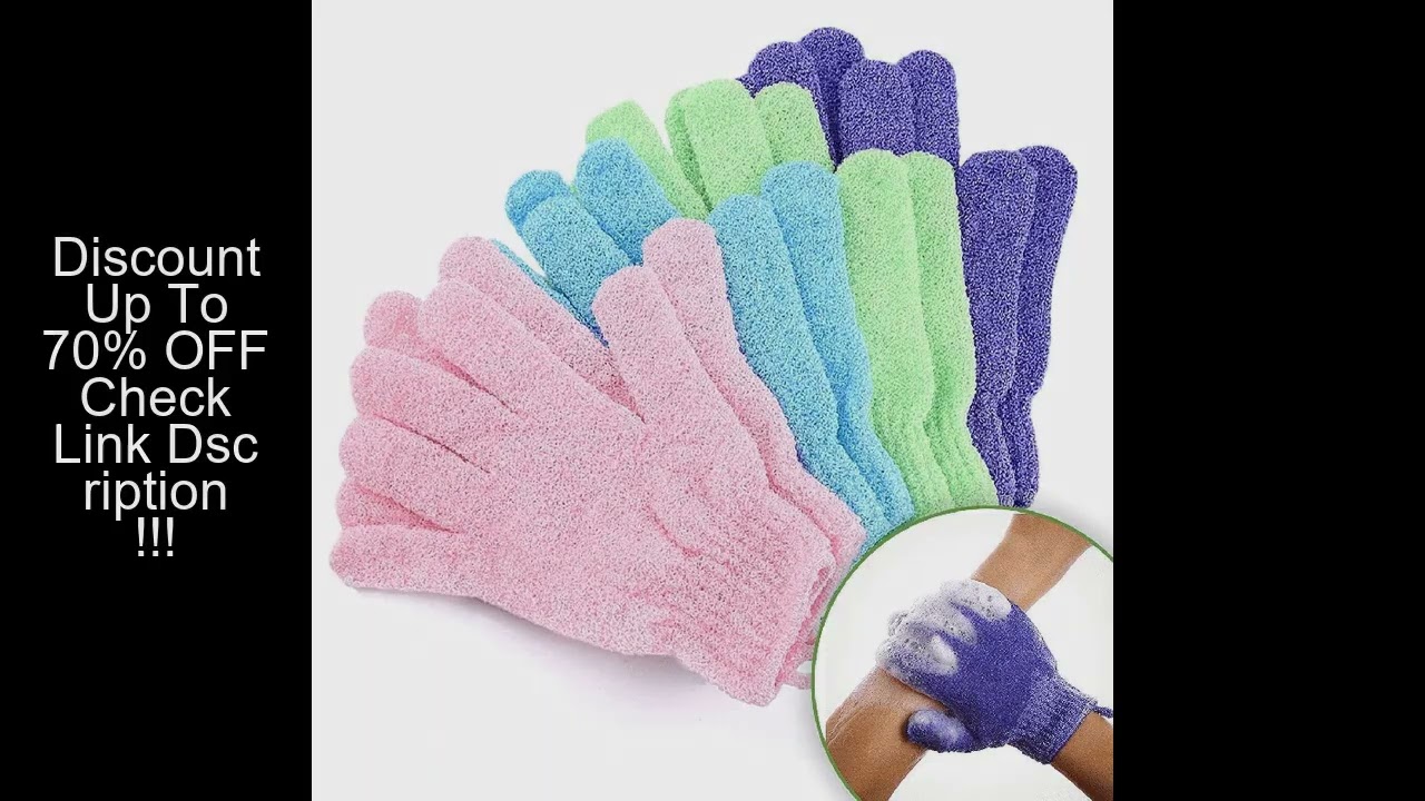 1-10pcs Colourful Exfoliating Gloves, Bath Gloves For Shower, Double Sided Exfoliating Gloves, For S