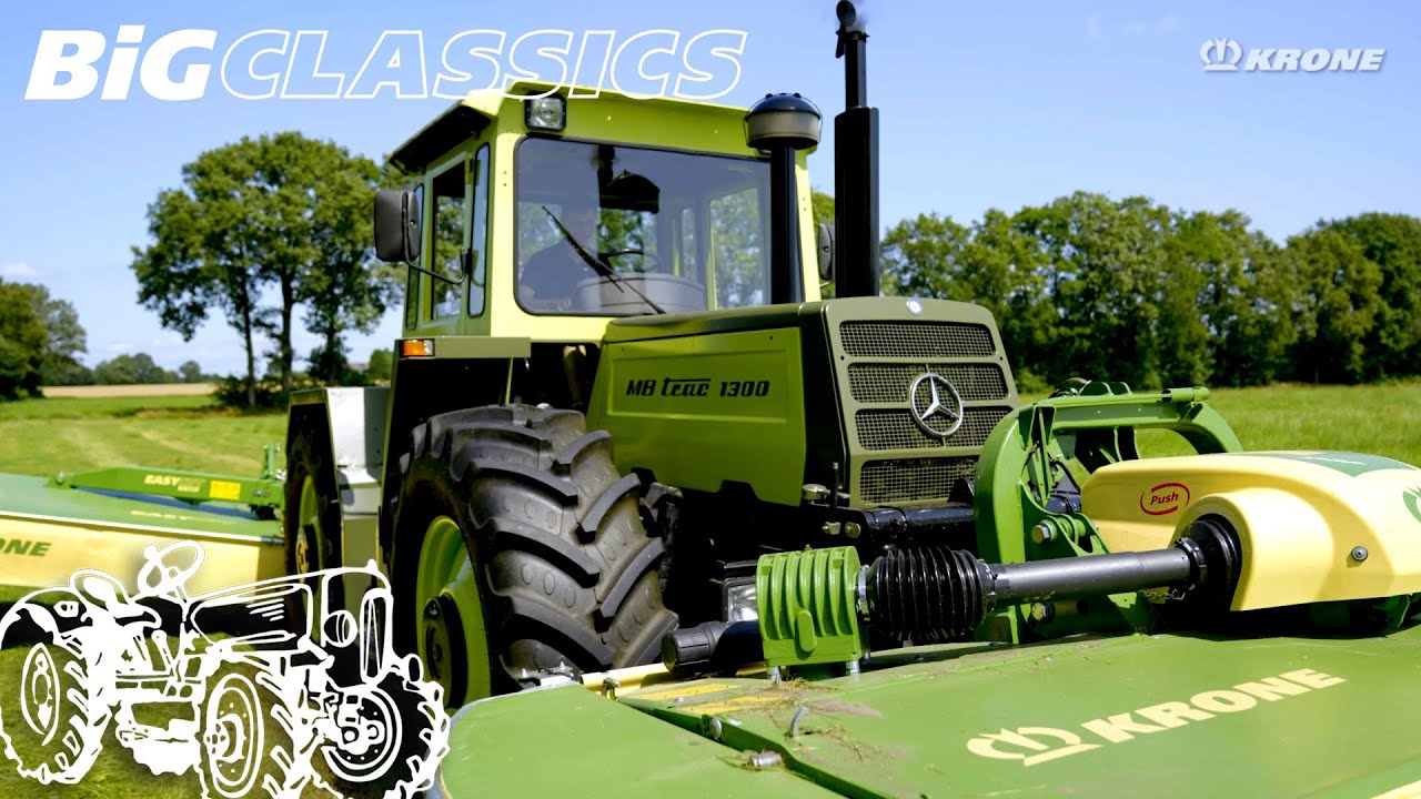 KRONE BiG Classics: Mähen mit MB-Trac 1300, Fiat 70-90 DT, MF 165, Fendt GT 225