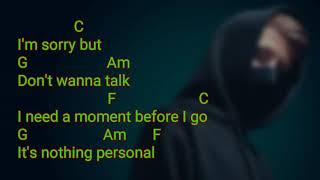 Alan Walker, Sabrina Carpenter \u0026 Farruko - On My Way (Lyric and Chord)