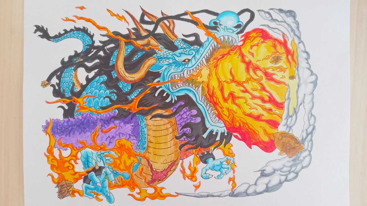 Drawing Kaido Dragon From One Piece Youtube