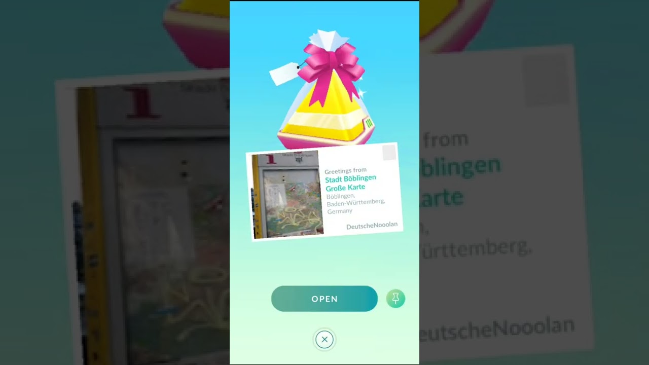 Opening Pokemon Go Gift