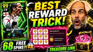 GET 68 FREE SPINS FAST! 😱 Best Treasure Link Reward Trick | eFootball 2026