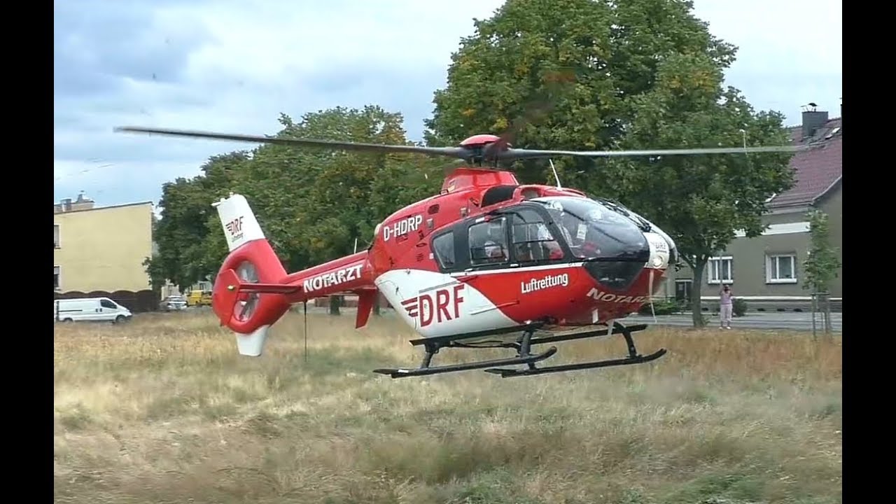 Rettungshubschrauber Christoph 64 Angermünde (D-HDRP) | Landung + Start in Velten