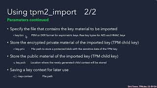 Advanced Trusted Platform Modules (TPMs) Usage TC1103 Lecture F