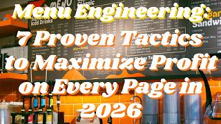 Menu Engineering: 7 Proven Tactics to Maximize Profit on Every Page in 2026
