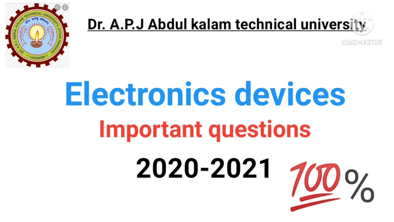 Electronic devices most important questions btech 3rd semester