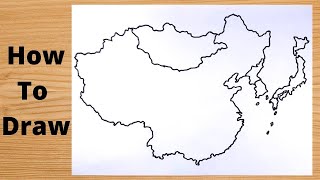 How to Draw East Asia Continent Map