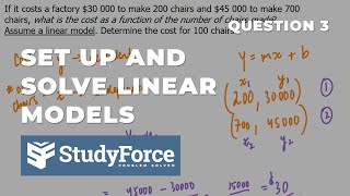 Build Linear Models | If it costs a factory $30 000 to make... (Example 3) Wealth