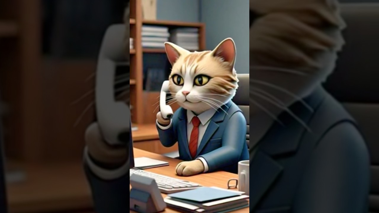 Office Cat – The Purrfect Secretary at Work!