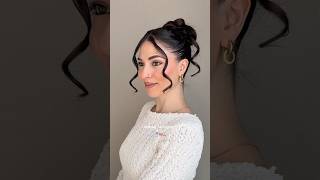 Easy Holiday Bun 🤍✨ #hairstyle #holidays #christmas #tutorial #hairtok #explorepage