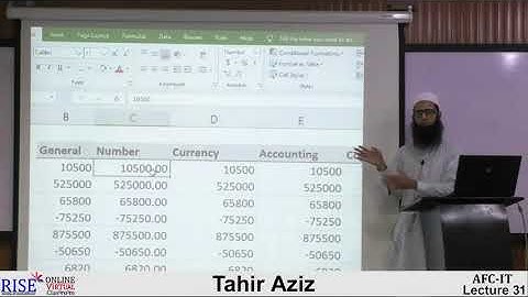 CA AFC 04 IT by Sir Tahir Aziz Lecture # 30 (MS Excel) | Office 365 |