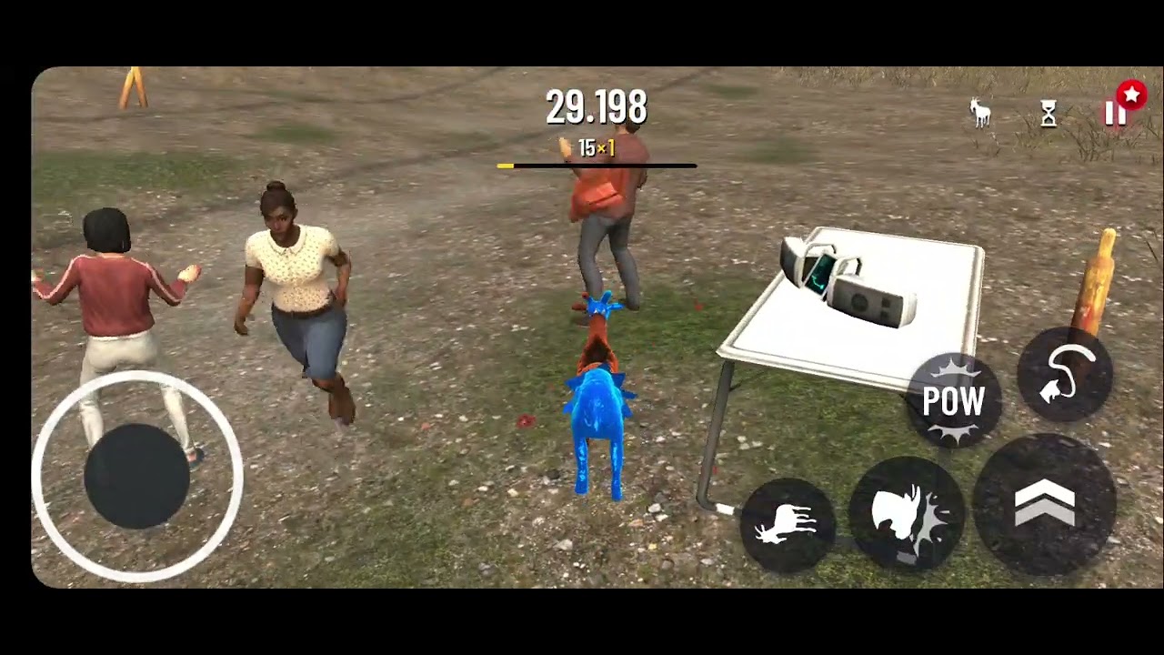 Mostrando os poderes das cabras especiais no Goat Simulator 