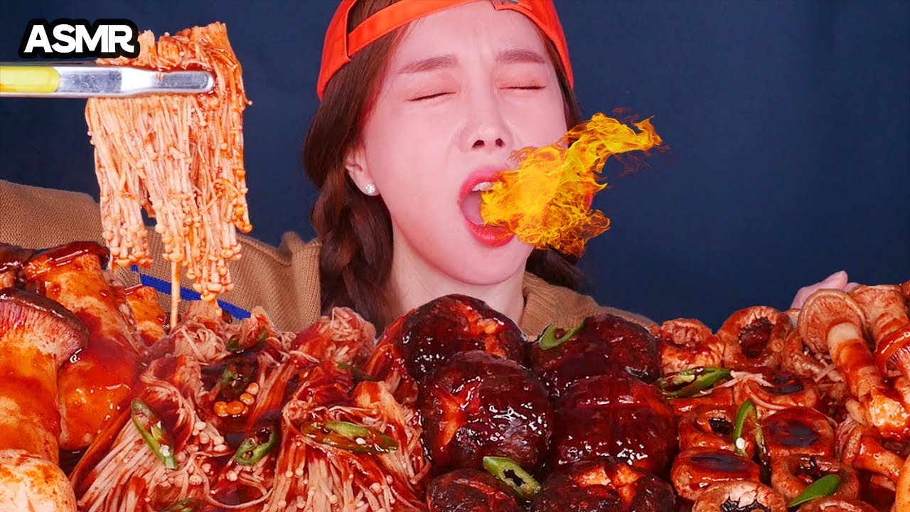 [Mukbang] 핵불닭마라버섯 먹방🌶 Spicy Mushrooms Feast Ssoyoung Eatingsound