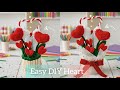 DIY Pipe Cleaner Heart Flowers: Easy and Budget-Friendly Valentine's Day Decor!#pipecleanercrafts 