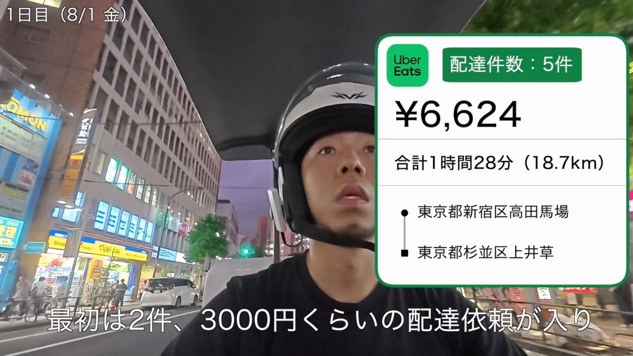 【前編】フードデリバリー完全未経験者でも初月に100万円を稼ぐことはできるのか