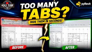 Too Many Tabs in Revit? Hide Them Instantly with pyRevit! ( Arabic)