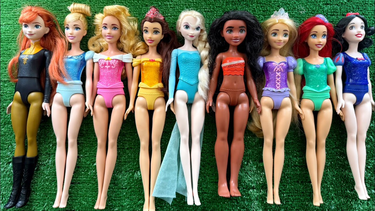 Mattel Disney Princesses Dress up Ariel, Rapunzel, Belle, Tiana, Sindirella, Mulan DIY 