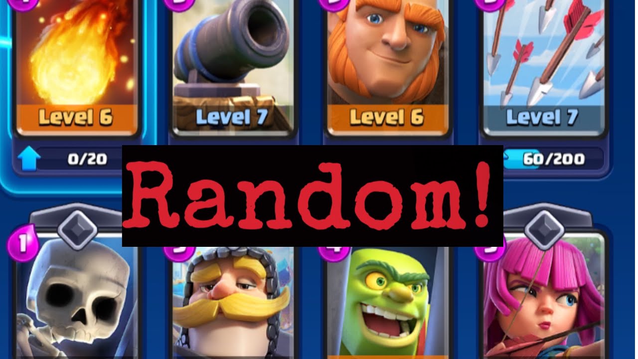 RANDOM Deck Challenge Clash Royale! YouTube