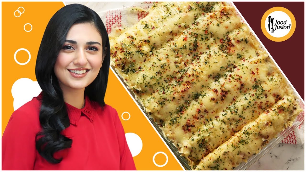 Creamy Chicken & Mushroom Stuffed Crepes Recipe with Sarah Khan - Food Fusion