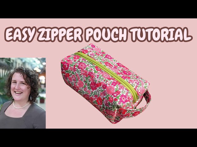 How to Sew a Cute Boxy Lined Zipper Pouch : step by step