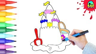 Coloring Pages Rainbow Sand Castle I Fun Summer coloring s For Kids
