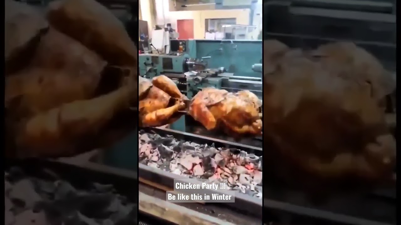 Chicken Party !!! Be like this in Winter 😂 #shorts #ytshorts #machining #lathe #turning #cnc #cad