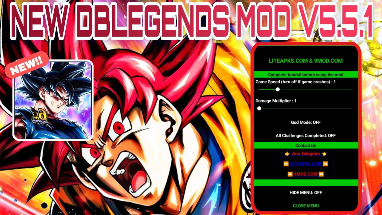 NEW !! DRAGONBALL LEGENDS MOD V5.5.1 APK ( Dragonball legends