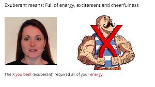 Remember Meaning Of Exuberant Using Pictures and Mnemonics