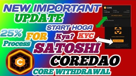 Satoshi Core Mainnet Launch Date | Satoshi Core Mining Update | Core Withdrawal
