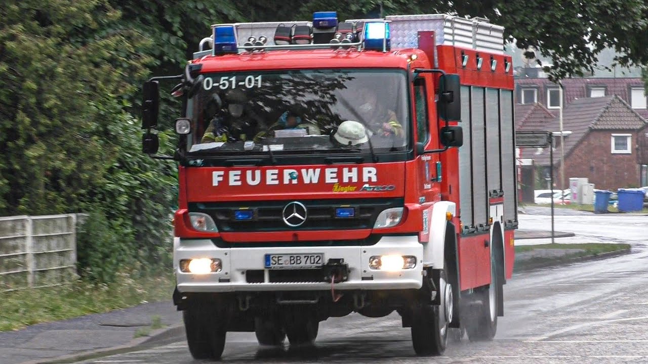 [Ausnahmezustand nach Starkregen] Einsatzfahrten FF Bad Bramstedt + FF Hitzhusen