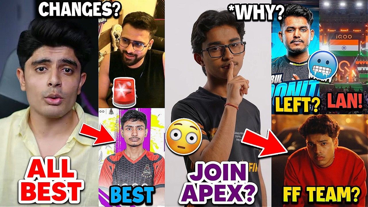 Apex Gaming Signing Champions?🥶 EWC Slot Confirmation When 🚨 Ajjubhai TG Best Team, S8UL Changes?😳