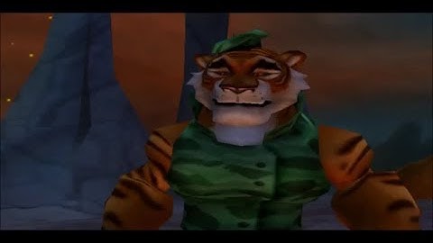 Tiny Tiger surrenders. (Crash of the Titans)