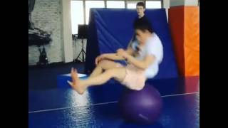 epic Double Backflip On Exercise Ball Vine Video