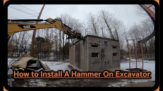 How to Hook up Hammer On Caterpillar Mini Excavator