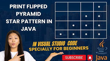 4. How to Print Flipped Pyramid Star Pattern in Java in Visual Studio Code
