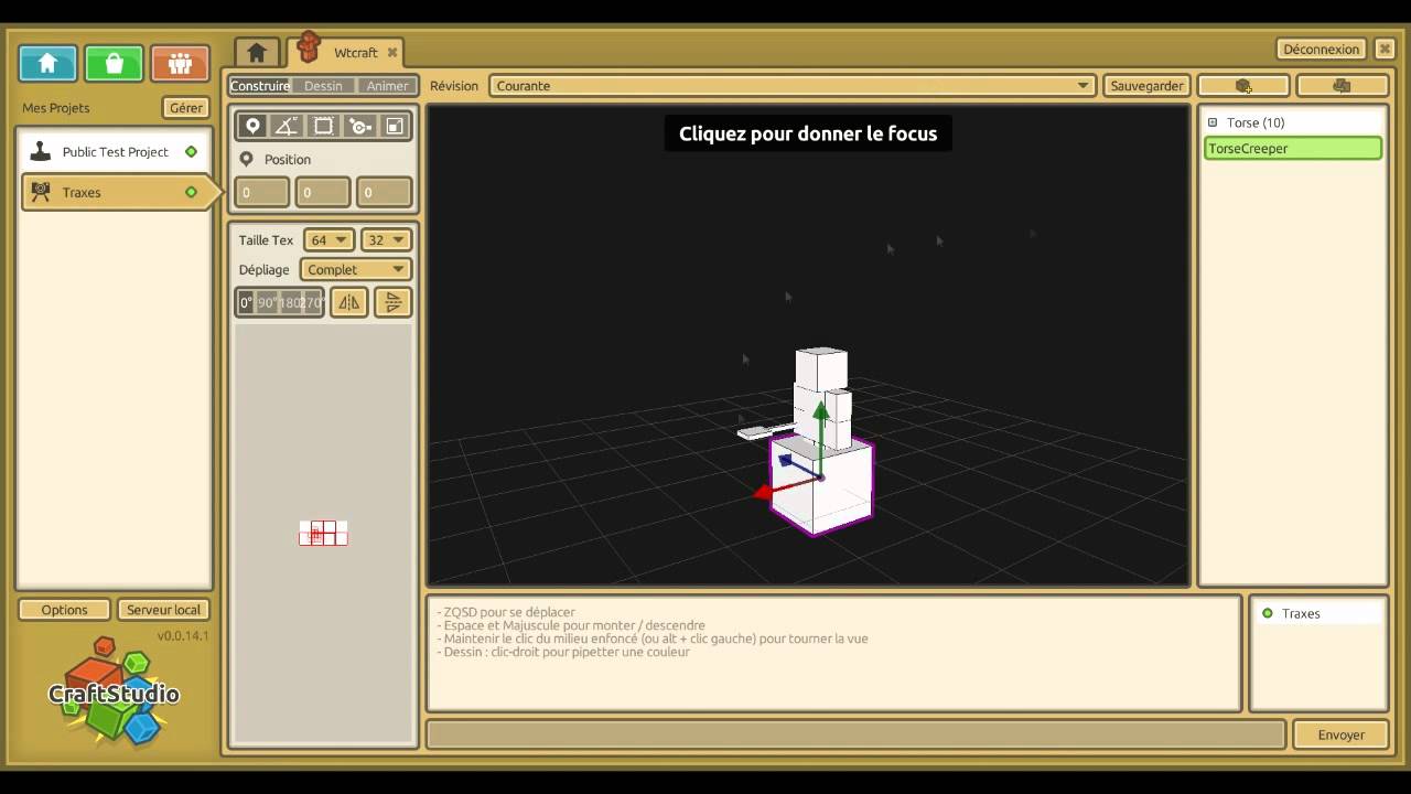 CraftStudio : Premiere animation - Creeper & Wtcraft