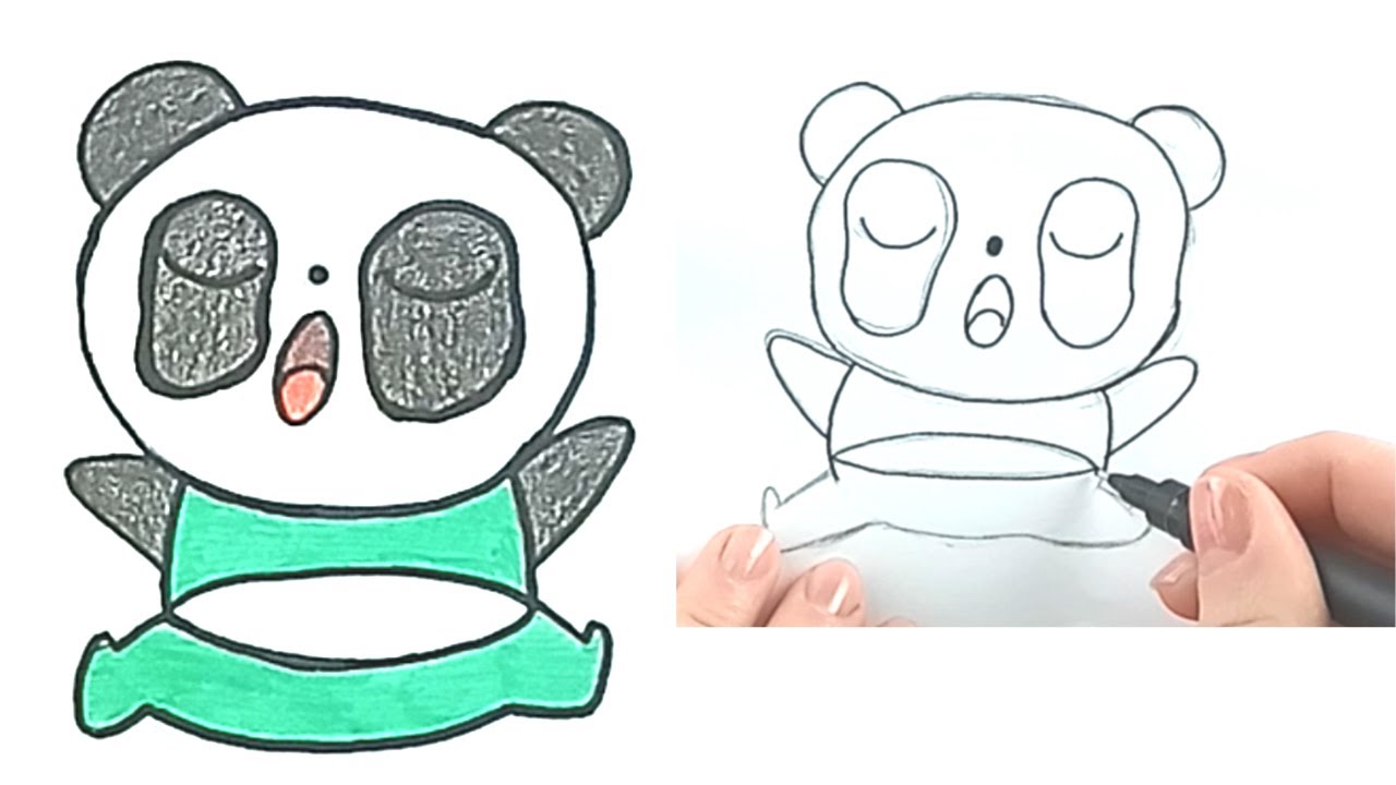 Como Desenhar PANDA Kawaii 