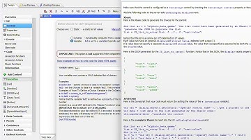 Populating a Dropdown, RadioButton or Checkbox control in a Static HTML version of the component