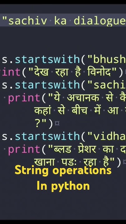 Basic string operations in Python - YouTube
