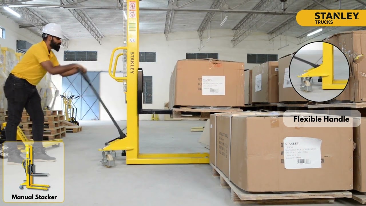 Stanley Manual Stacker 1 Ton Demo & Specifications  - Technocart.com